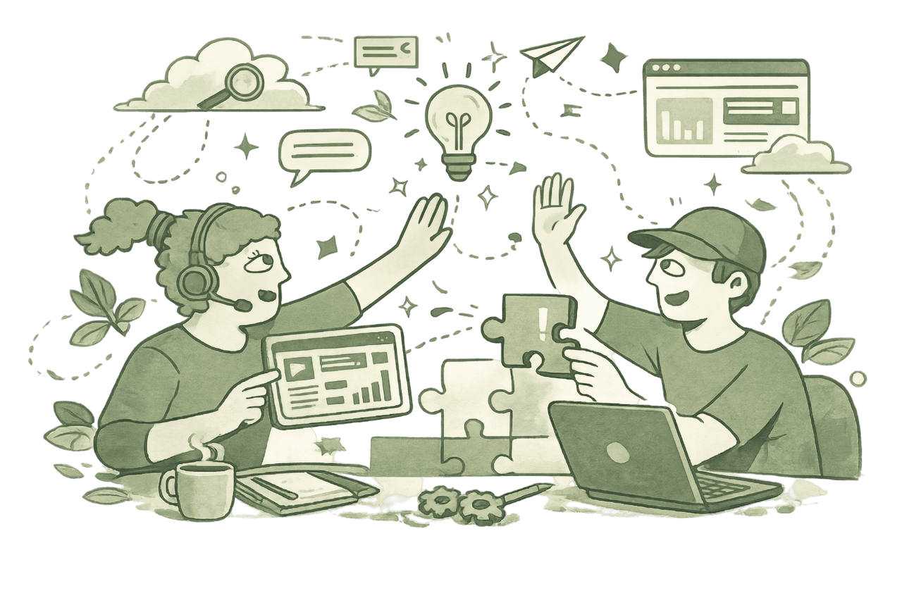 Professionisti che collaborano e costruiscono insieme un progetto